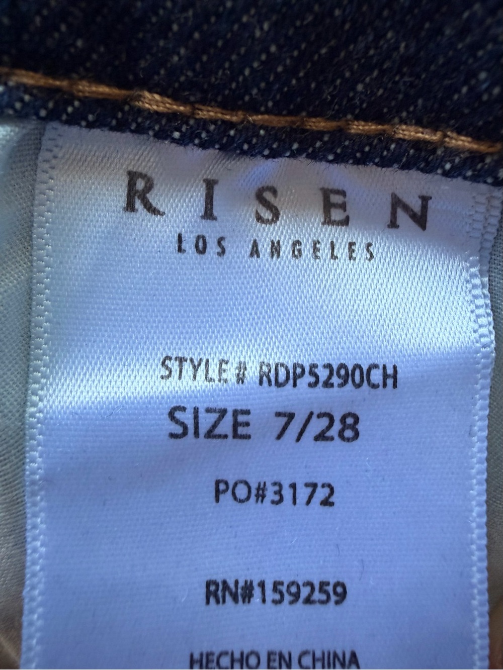 Risen Dark Wash Bootcut Stretch Jeans Size 7/28 - Picture 3 of 5